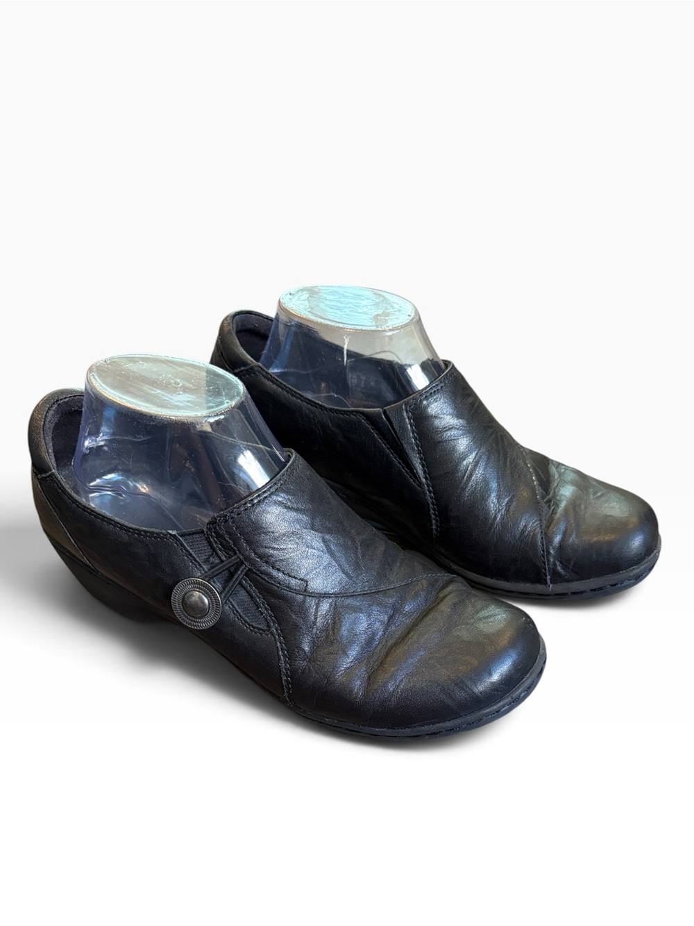 Clark’s Danni Loafers Women’s 9 Black Leather Slip-On Low Heel